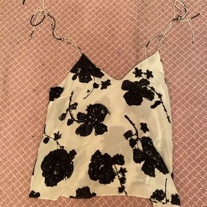 Sam & Lavi printed silk tank with straps